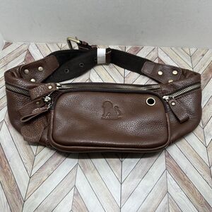 Laoshizi Men’s Brown Leather Waist Pack Crossbody Pack NWOT